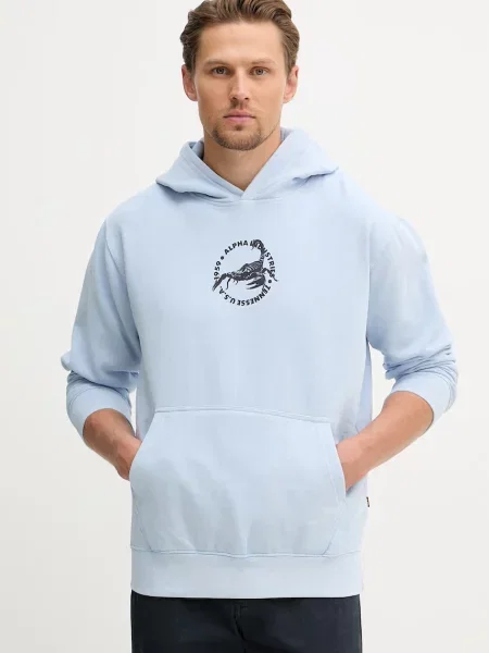 Alpha Industries bluza US Scorpion Backprint Hoodie niebieska