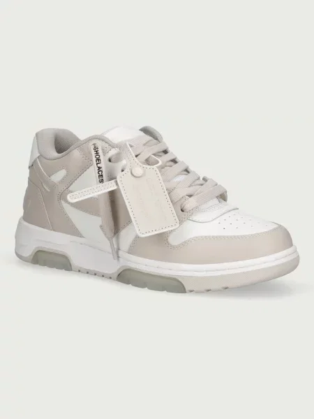 OFF-WHITE De piele sneakers OUT OF OFFICE alb