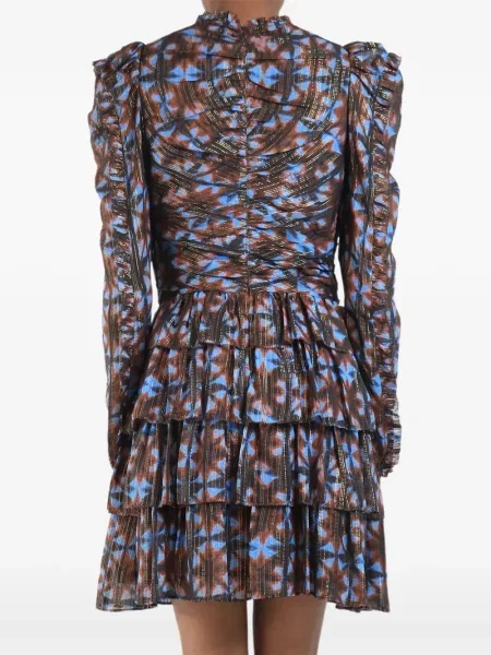 Rochie mini Ulla Johnson cu volane maro