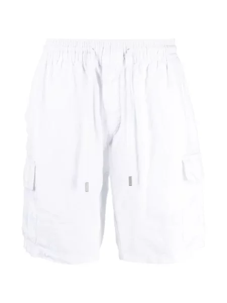 Pantaloni scurți cargo Vilebrequin de in cu cordon alb