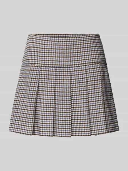 Spódnica mini z mieszanki żywej wełny model ‘CANTO’ Max&co. błękitna