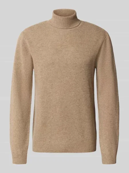 Sweter z dzianiny z golfem Casual Friday