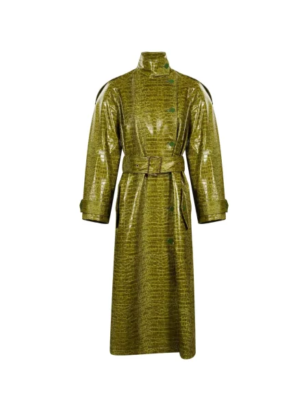 Cu centură palton Rowen Rose verde