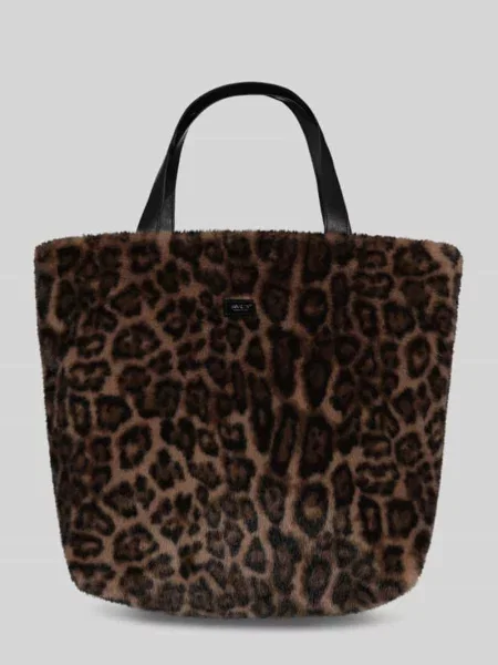 Torba shopper z detal z logo Barts