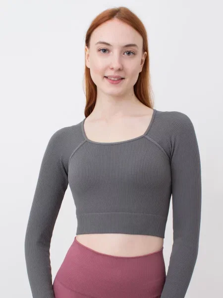 Лонгслів Giulia мікрофібра сірий