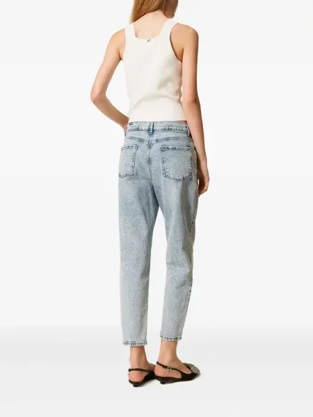 Blugi Twinset cu paiete albastru