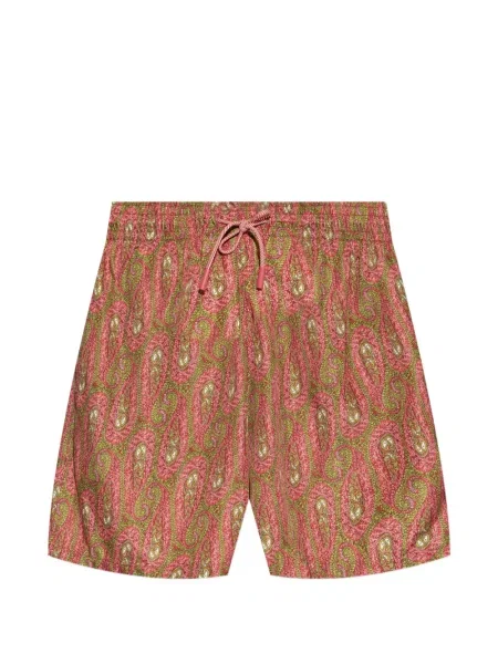 Slip de baie Etro cu imagine cu model paisley roz