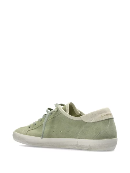 Sneakerși Golden Goose din piele de căprioară verde
