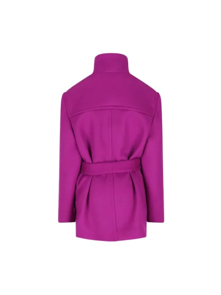 Płaszcz Saint Laurent wełniany fioletowy