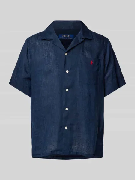 Koszula casualowa o kroju regular fit z czystego lnu Polo Ralph Lauren granatowa