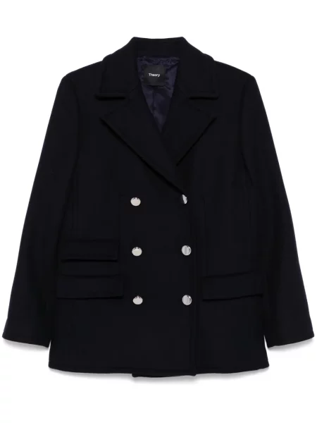 Palton Theory din fetru albastru