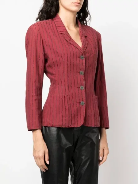 Proužkovaný sako Jean Paul Gaultier Pre-owned červené