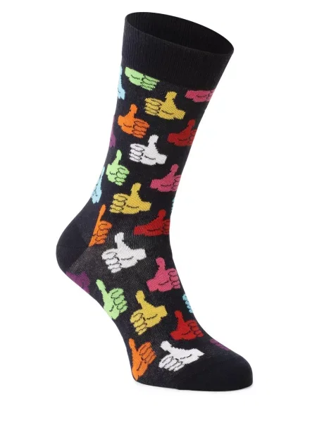 Happy Socks skarpety z drobnej dzianiny KobietyMężczyźni niebieski|wielokolorowy granatowe