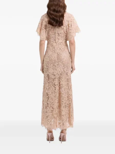 Миди рокля Elie Saab бродирана с дантела