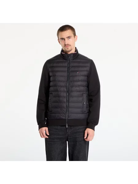 Jachetă Tommy Hilfiger Mix Media Ess Rwb Stand Collar Black L negru