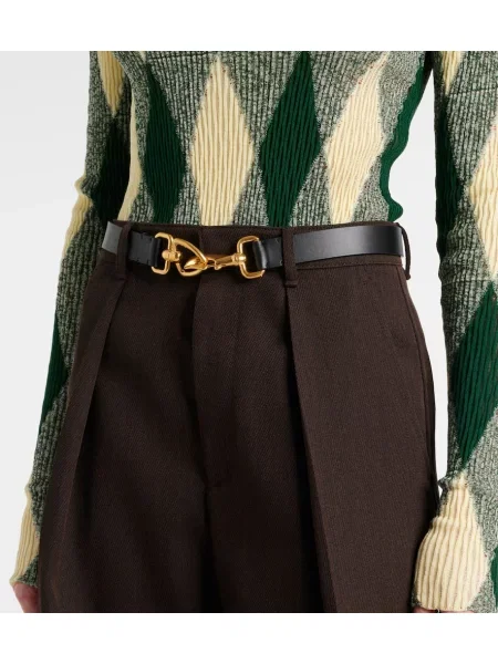 Curea Burberry din piele negru