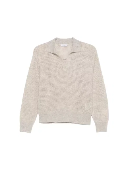 Sweter Brunello Cucinelli beżowy