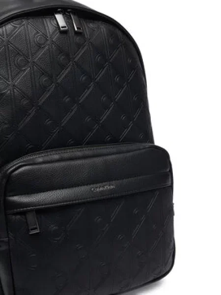Calvin Klein Ruksak Emblem Aop Deboss Round Backpack crna