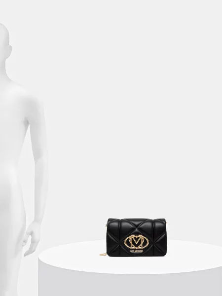 Кожаная сумка через плечо Love Moschino