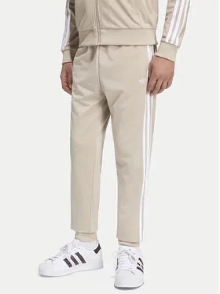 Teplákové kalhoty adidas béžové