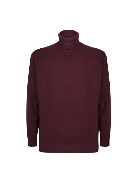 Sweter z golfem Dell'oglio wełniany czerwony
