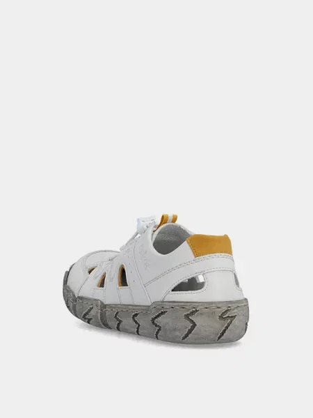 Кожаные мокасины Rieker белые