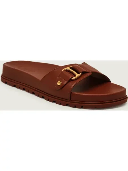 LAUREN RALPH LAUREN De piele șlapi TASHA maro