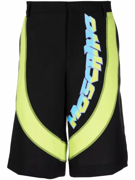 Pantaloni scurți Moschino cu imagine negru