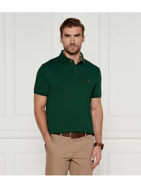 Tricou polo Tommy Hilfiger stretch verde
