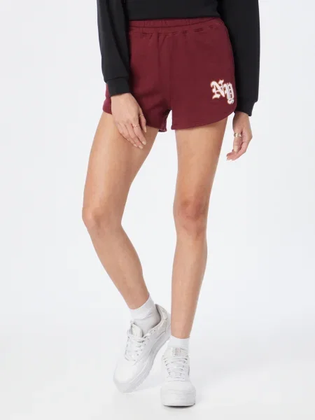 HOLLISTER Hlače DARK ACADEMIA bordo bela