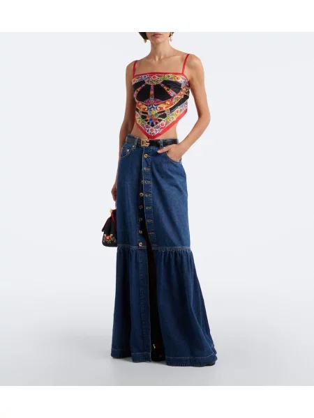 Fustă din denim Dolce&gabbana albastru