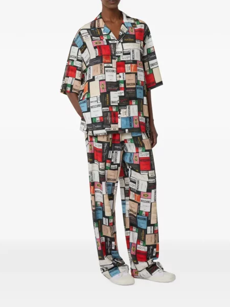Cămașă Moschino de mătase alb