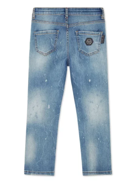 Jeansy dziecięce Philipp Plein niebieskie