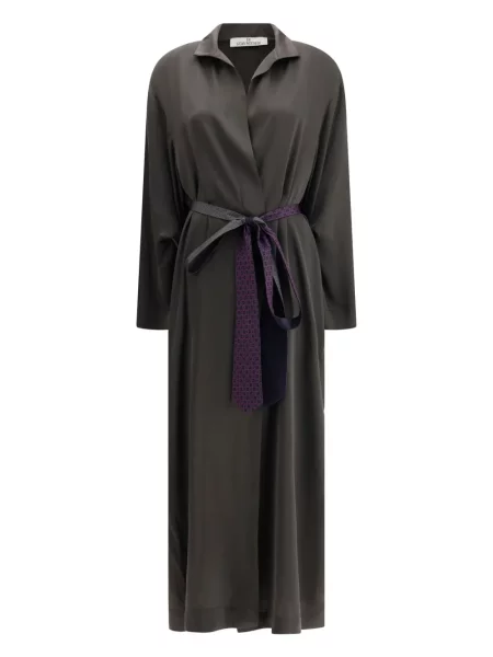 Jedwabny trencz Di Stavnitser brązowy