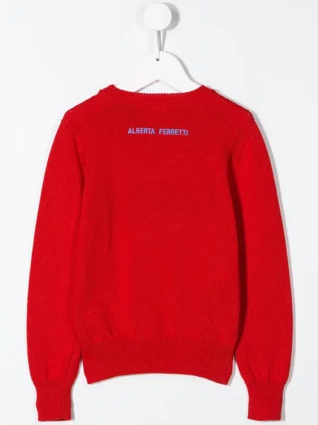 Sweter dziecięcy Alberta Ferretti czerwony