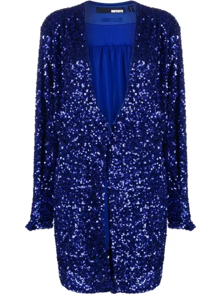 Rochie Rotate cu paiete cu decolteu în V de costum albastru