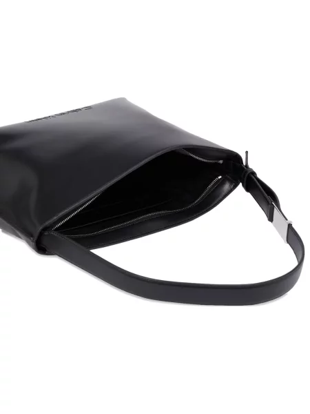 Шопинг чанта Calvin Klein с автограф черно
