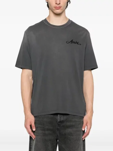 Tricou Amiri cu broderie negru