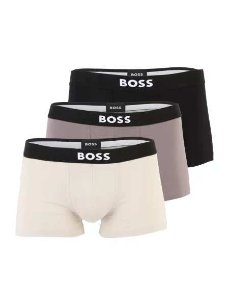 BOSS Boksarice David Beckham temno siva / svetlo siva / črna bela