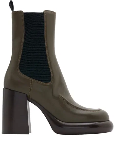 Botine chelsea Burberry cu pană verde