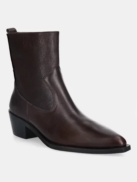 Answear.LAB cizme de piele cu drept maro