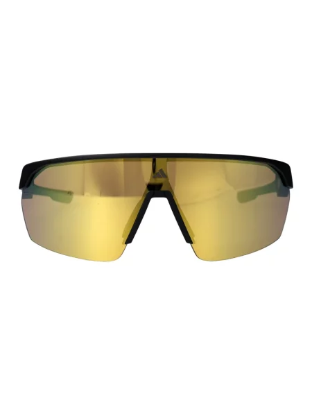 Okulary adidas Sport z lustrzanymi żółtymi soczewkami czarne