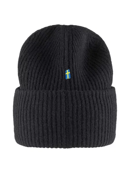 Vlněná čepice Fjallraven Logo černý