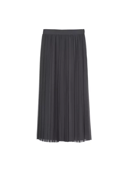 Spódnica plisowana Eleventy z wysoką talią szyfonowa szara