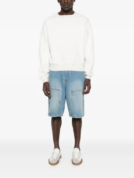 Hanorac crewneck Palm Angels alb