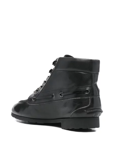 Botine Bally cu șireturi din dantelă negru
