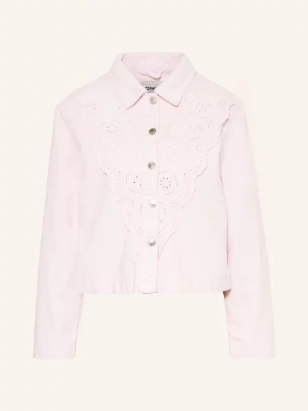 Only Džínová Bunda S Děravými Špičkami pale lilac