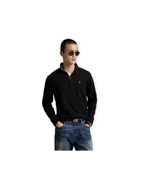 Pulover Polo Ralph Lauren din jerseu negru