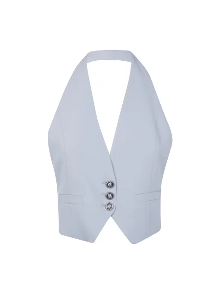 Kamizelka Pinko z dekoltem halter niebieska