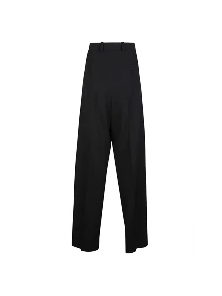 Lniane spodnie cargo Balenciaga czarne